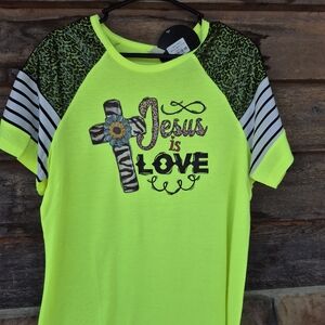 New Custom Boutique Blouse Neon